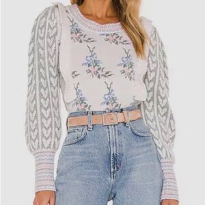 LoveShackFancy Warwick Pullover size Small